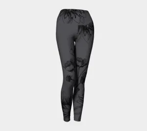 Charcoal Floral Print