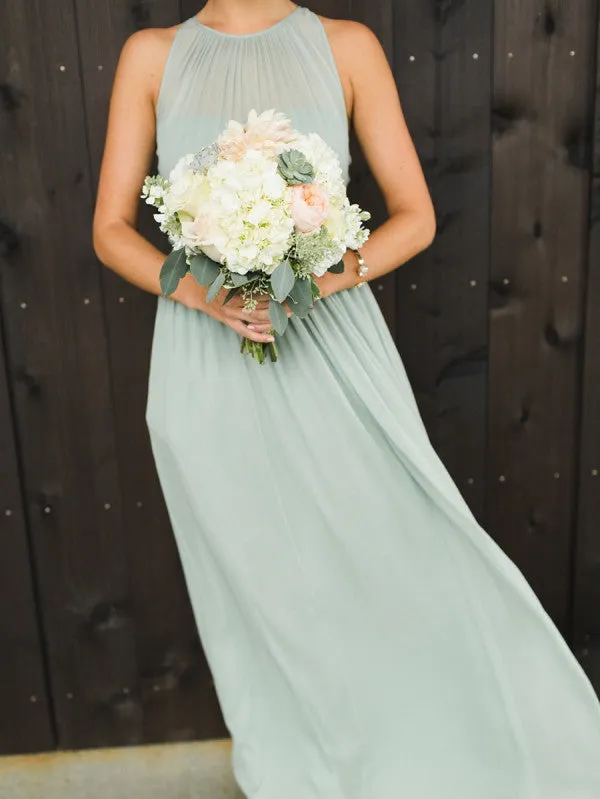 Charming Chiffon Formal Wedding Party Guest Long Bridesmaid Dresses, BG51616