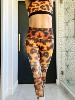 Cheetah Floral High Waisted Leggings
