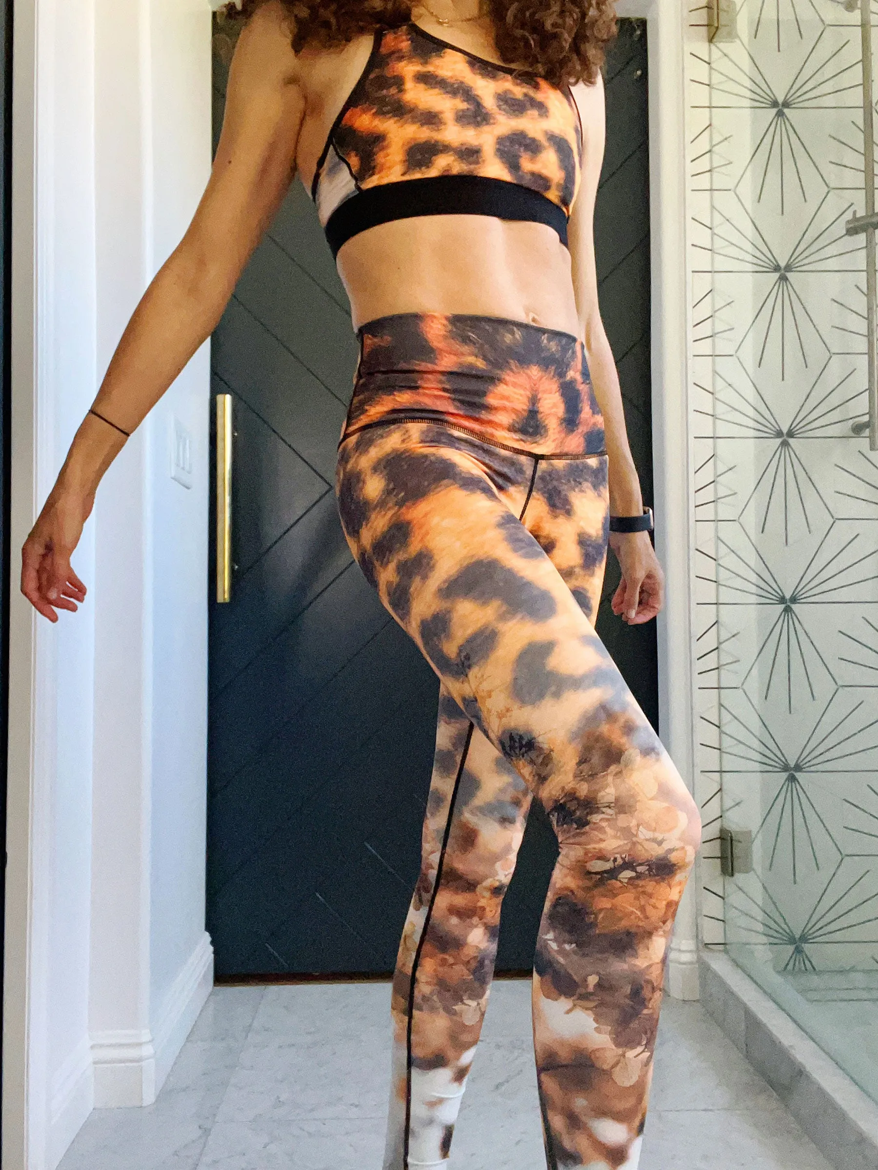 Cheetah Floral High Waisted Leggings