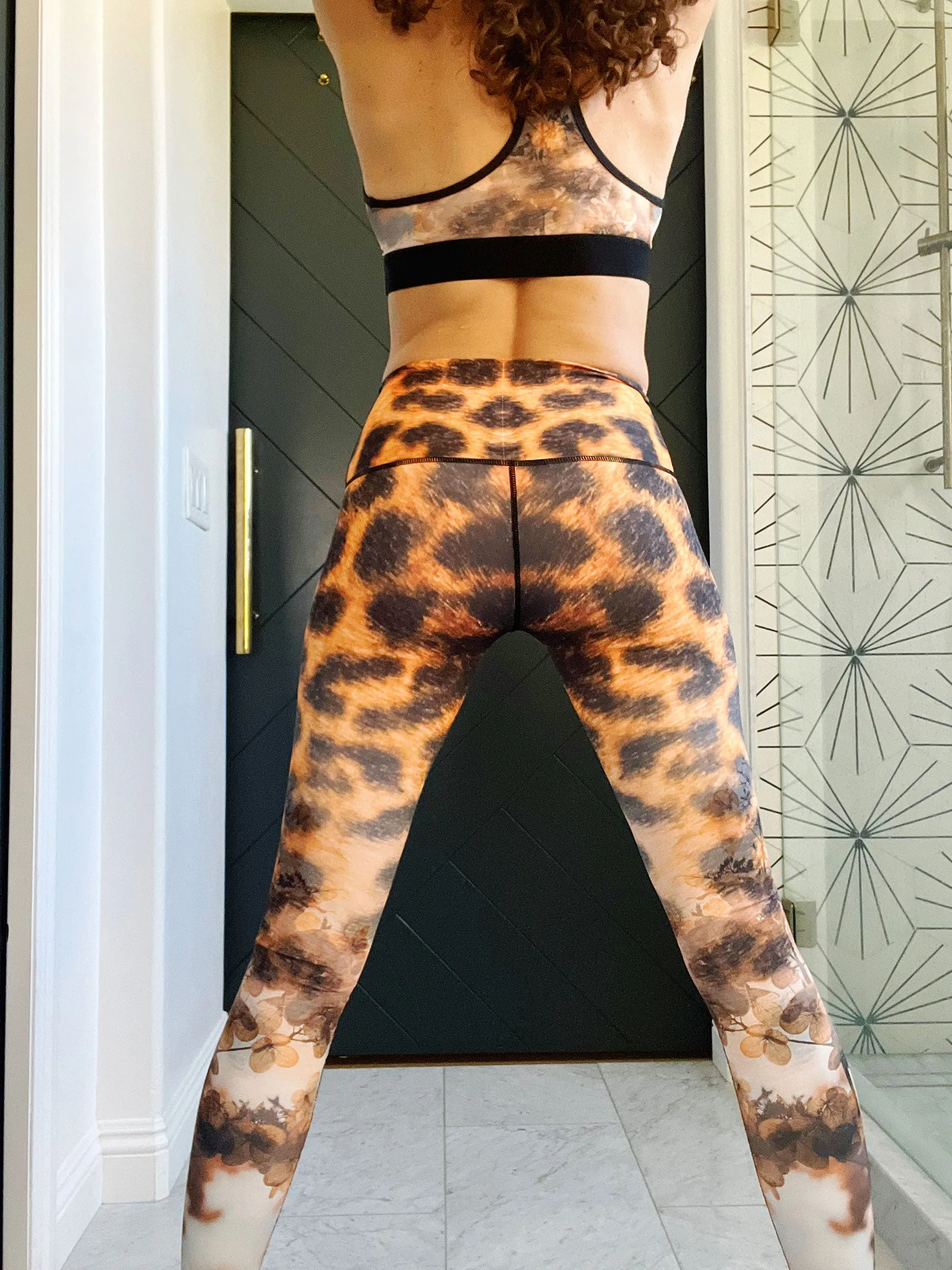 Cheetah Floral High Waisted Leggings