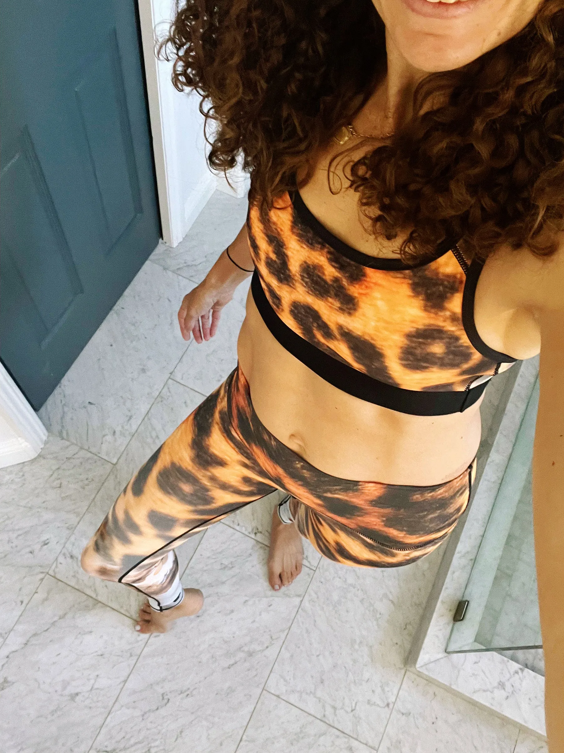 Cheetah Floral High Waisted Leggings