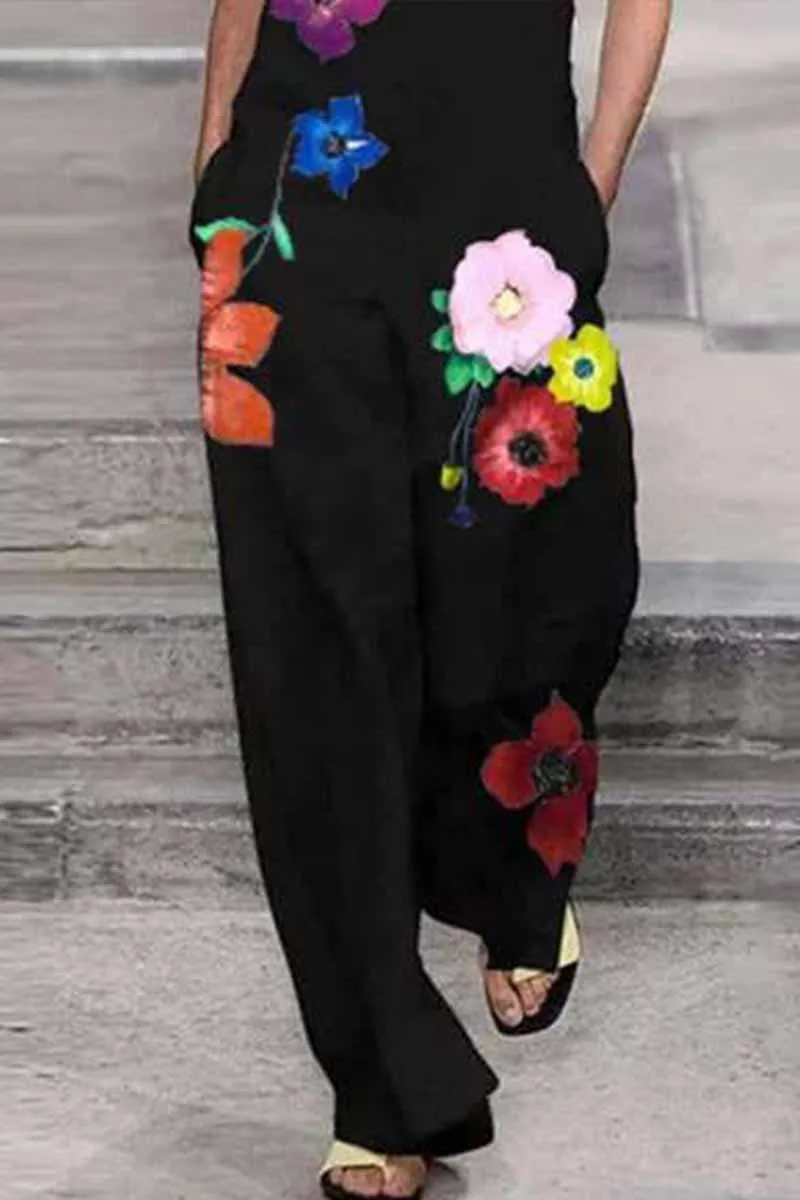 Chicindress Embroidered Cotton And Linen Jumpsuit