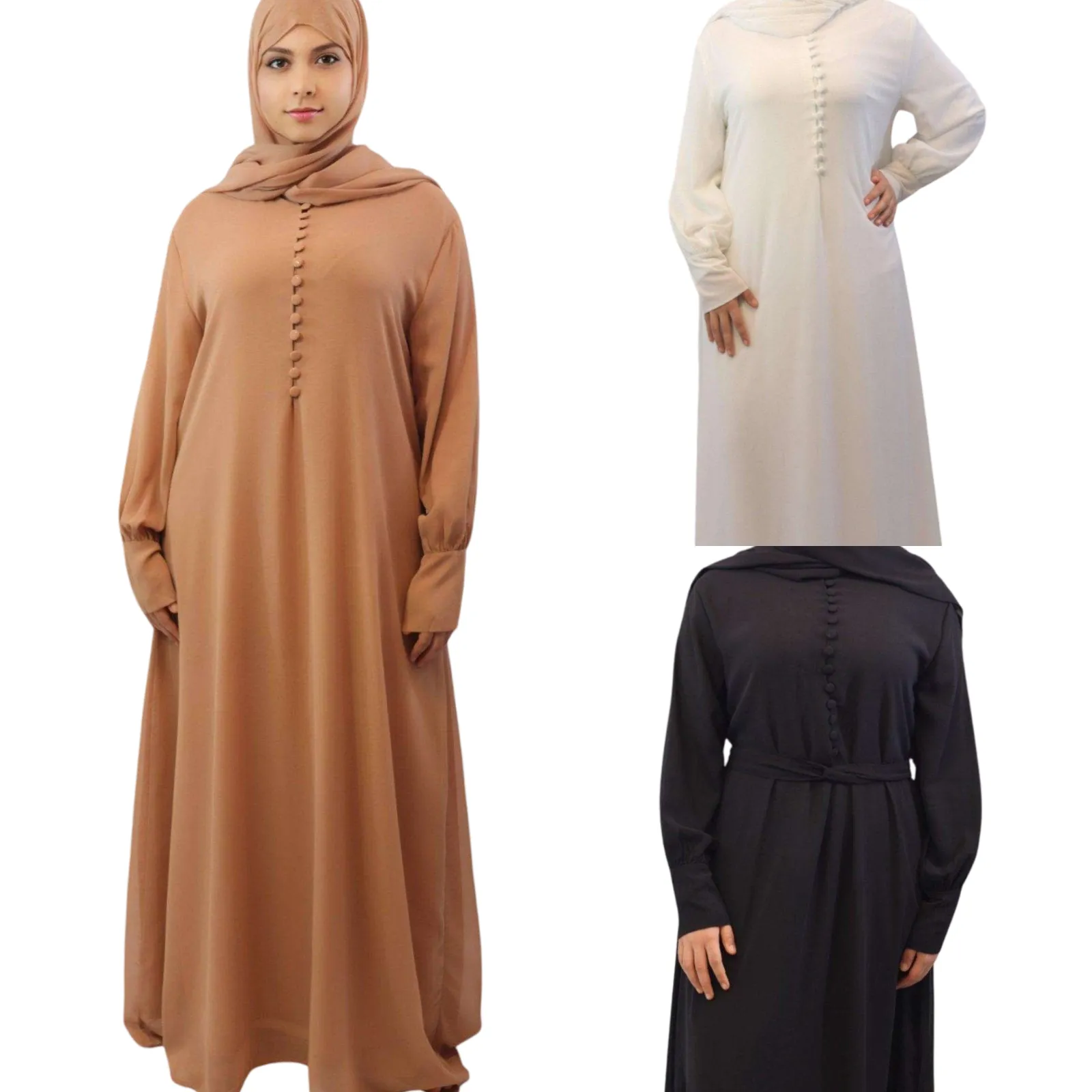 Chiffon Double Layered Maxi Dress and matching Chiffon Hijab-Grace