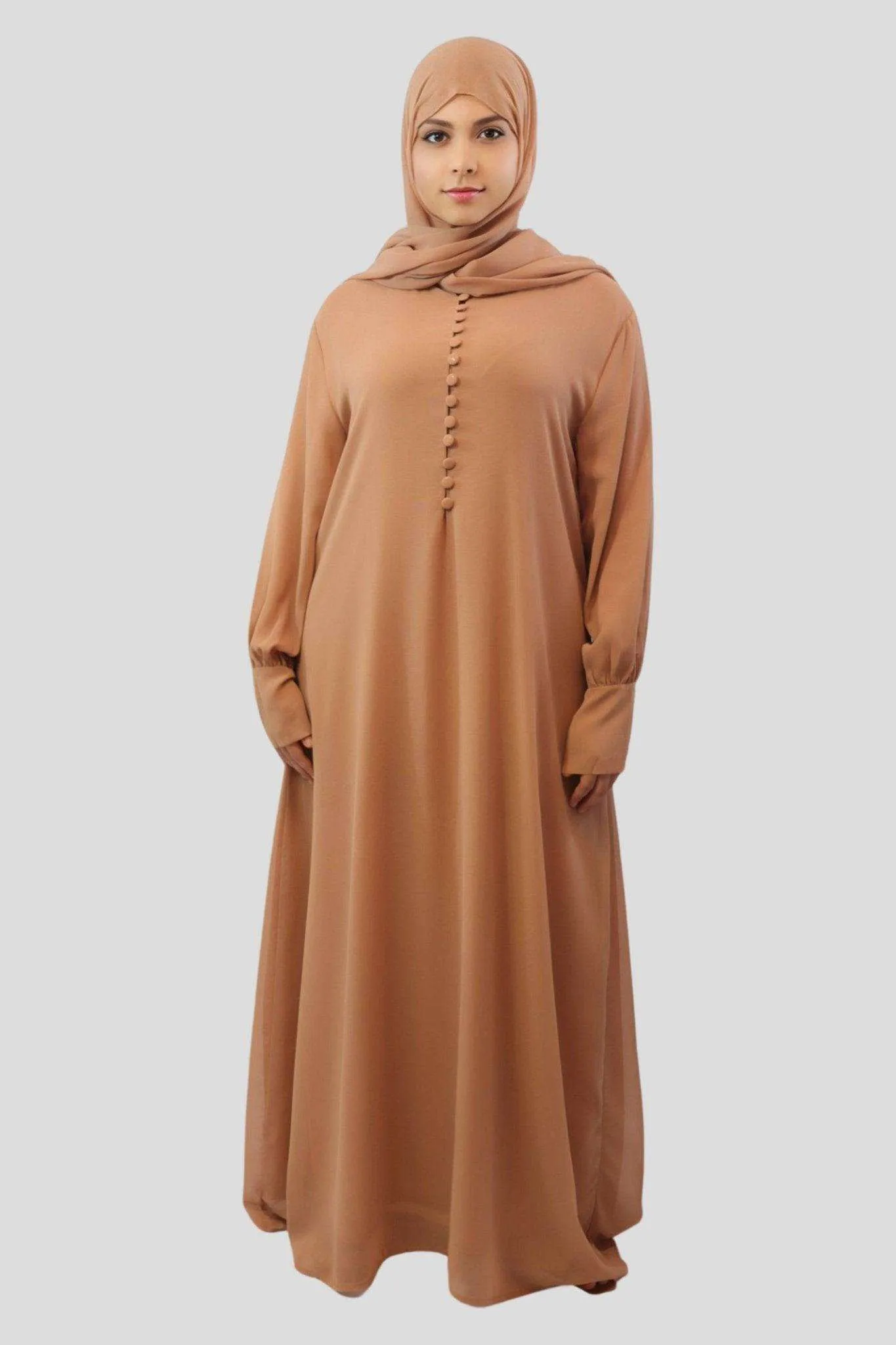 Chiffon Double Layered Maxi Dress and matching Chiffon Hijab-Grace