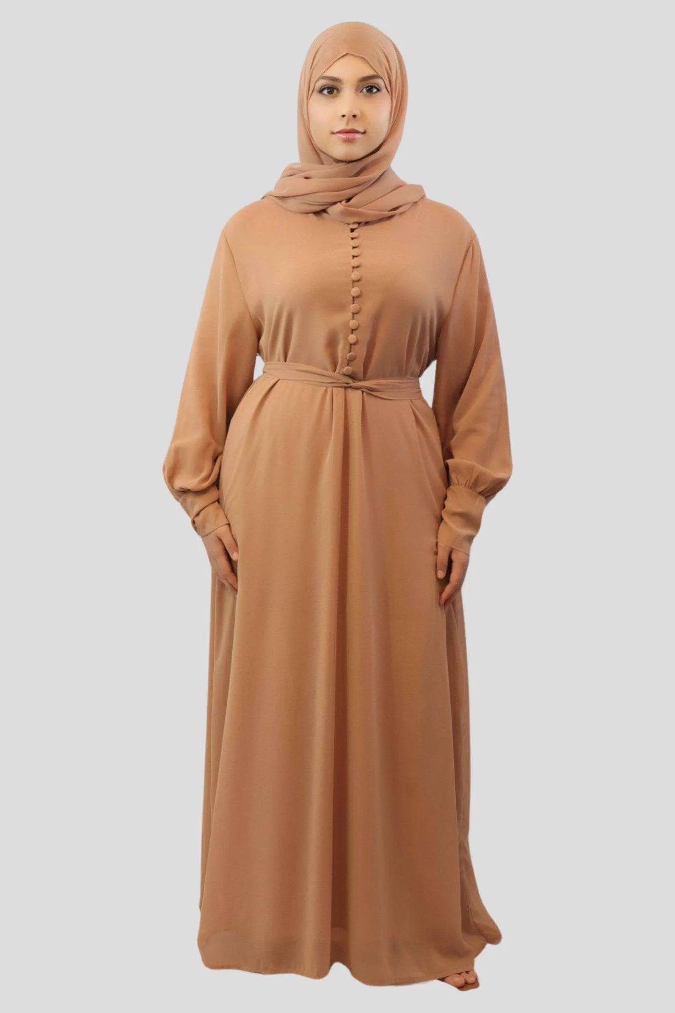 Chiffon Double Layered Maxi Dress and matching Chiffon Hijab-Grace