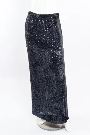Chiffon Sequin Maxi Skirt