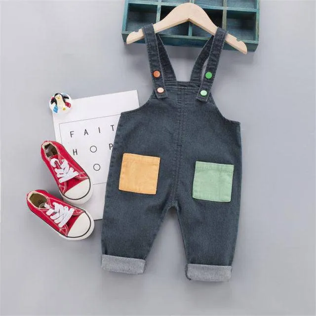 Children Cartoon Giraffe Denim Pants