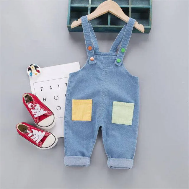 Children Cartoon Giraffe Denim Pants