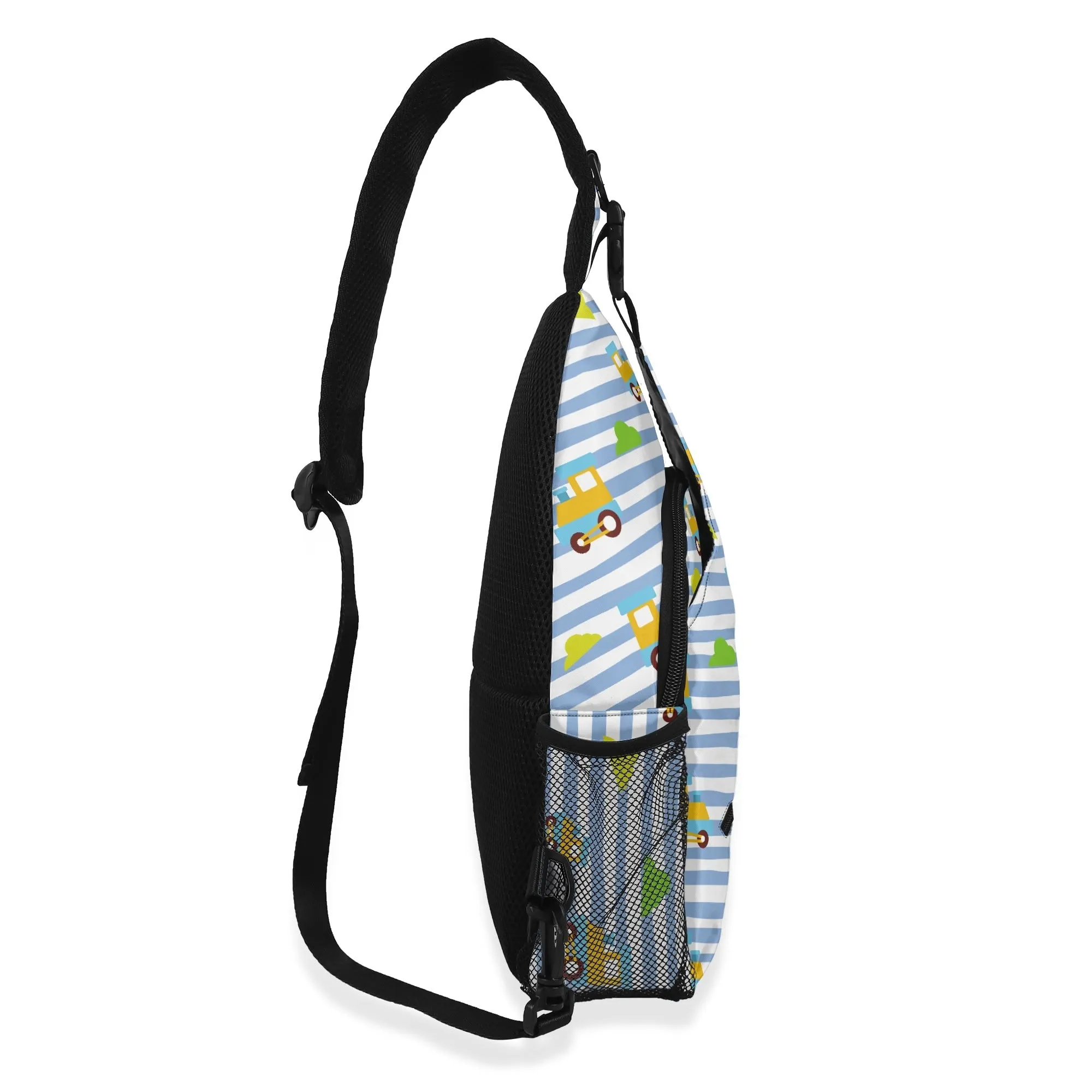 Choo-Choo Stripes Unisex Crossbody Bag