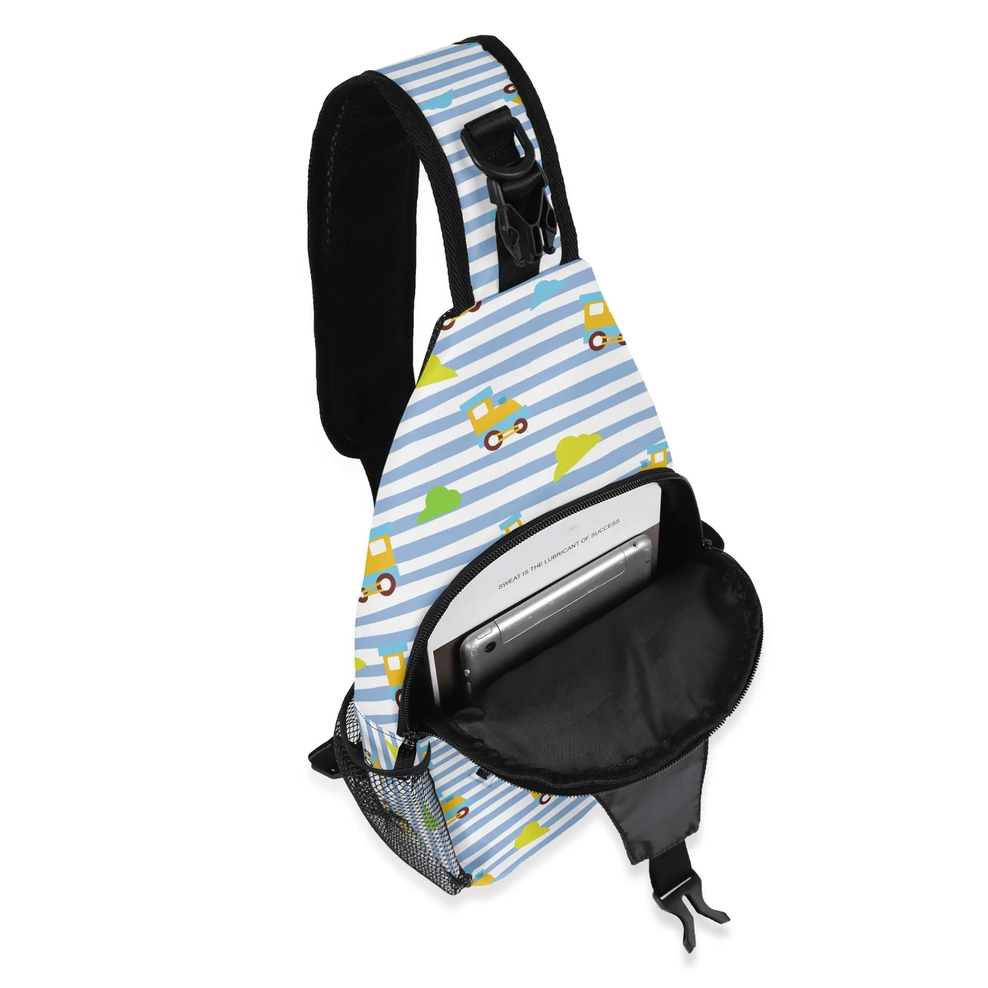 Choo-Choo Stripes Unisex Crossbody Bag