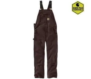 CL102776DKBRN-44-32 Overalls Duck Bib Relaxed Fit Dark Brown