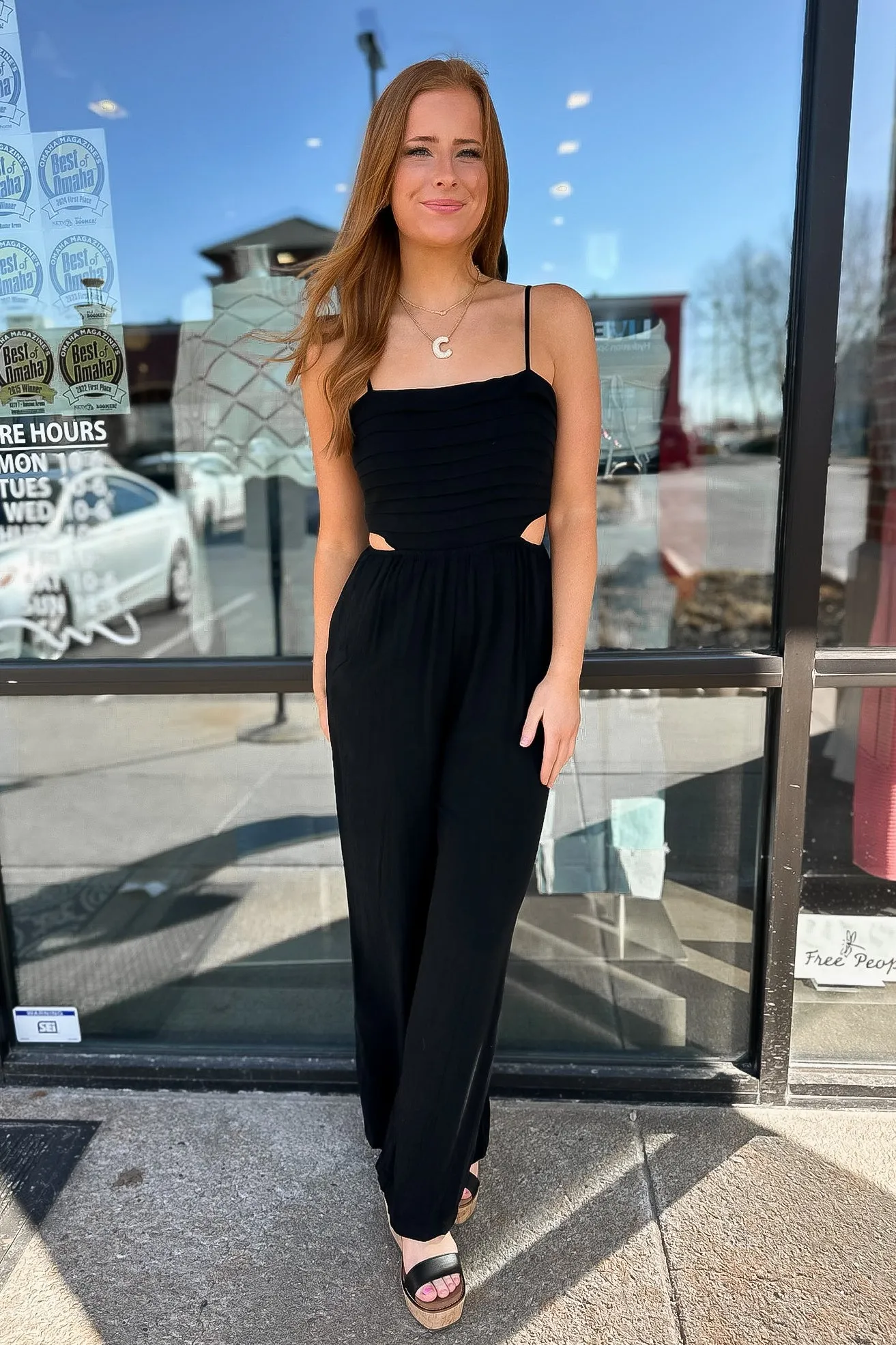 Clara Linen Jumpsuit Black