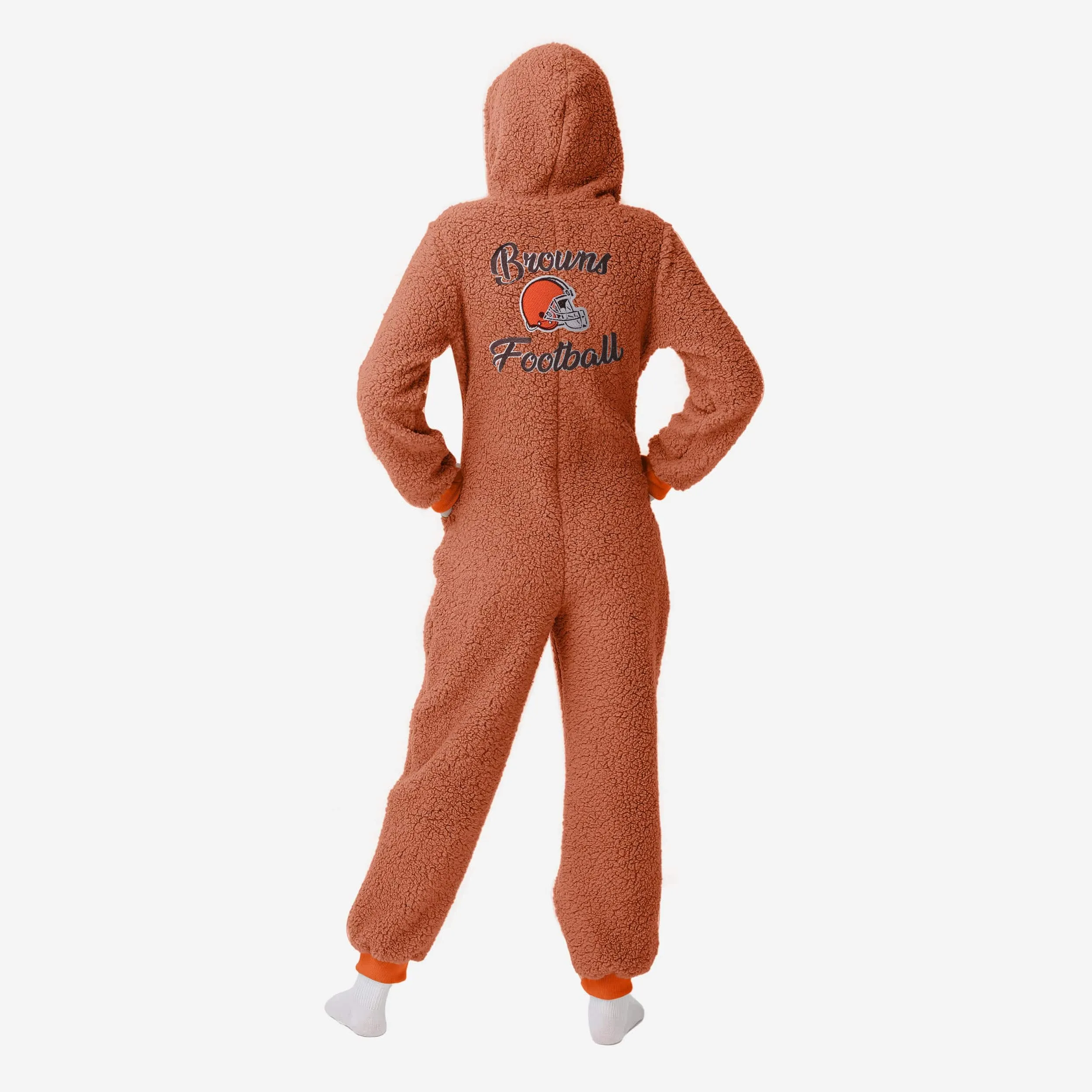 Cleveland Browns Womens Sherpa One Piece Pajamas