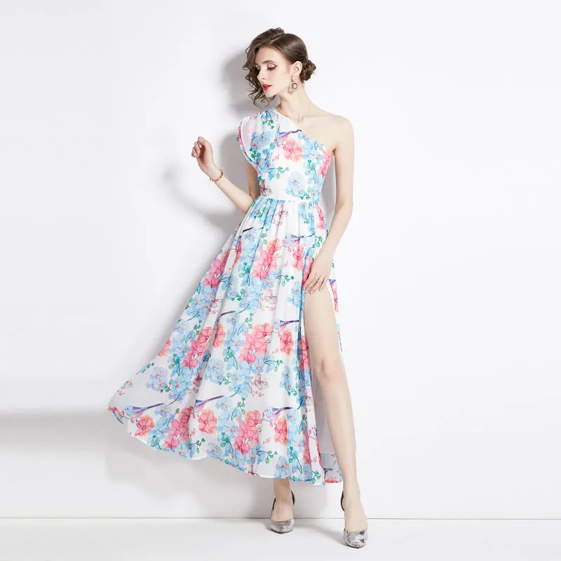 CM-DY096292 Women Elegant European Style Sleeveless High Waist Midi Dress
