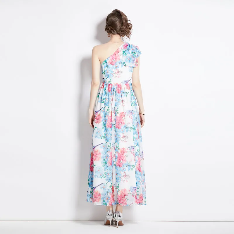 CM-DY096292 Women Elegant European Style Sleeveless High Waist Midi Dress