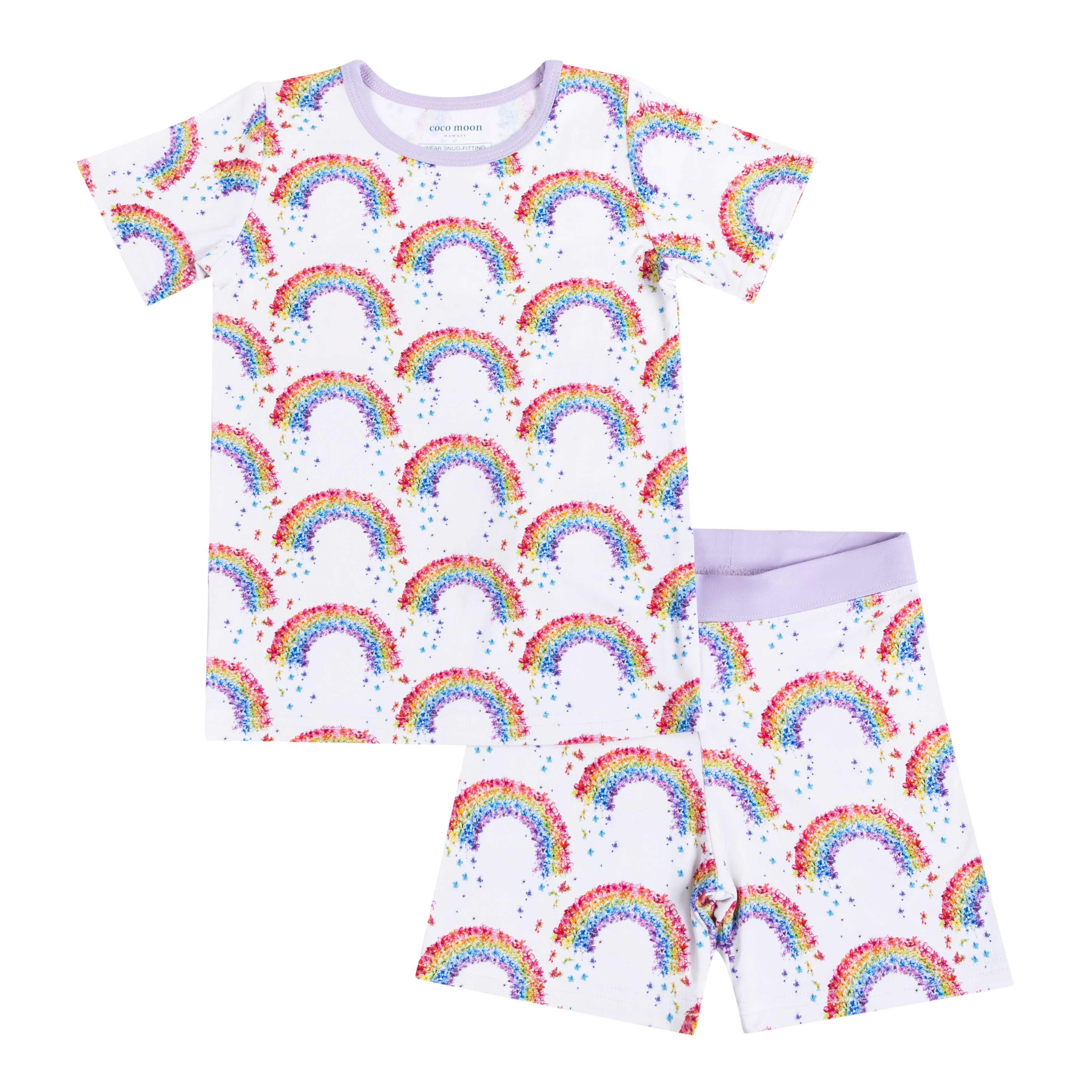 Coco Moon Short Bamboo Pajamas Flower Shower