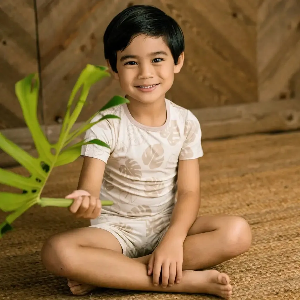Coco Moon Short Bamboo Pajamas Toasted Monstera