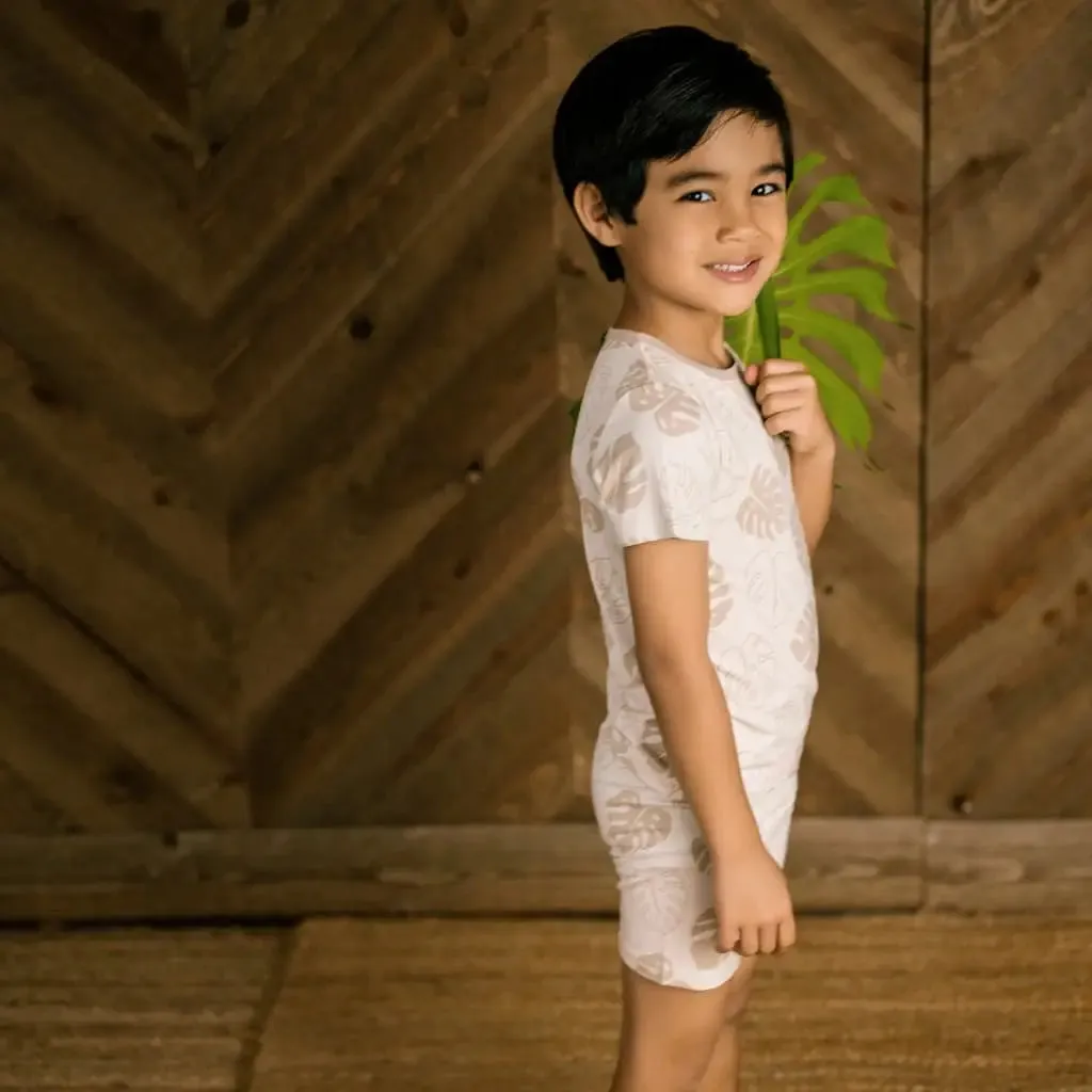 Coco Moon Short Bamboo Pajamas Toasted Monstera