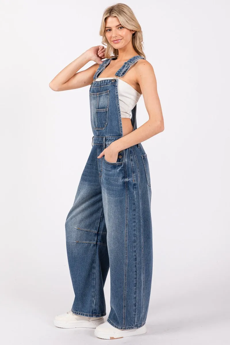Coleman Washed Denim Overalls