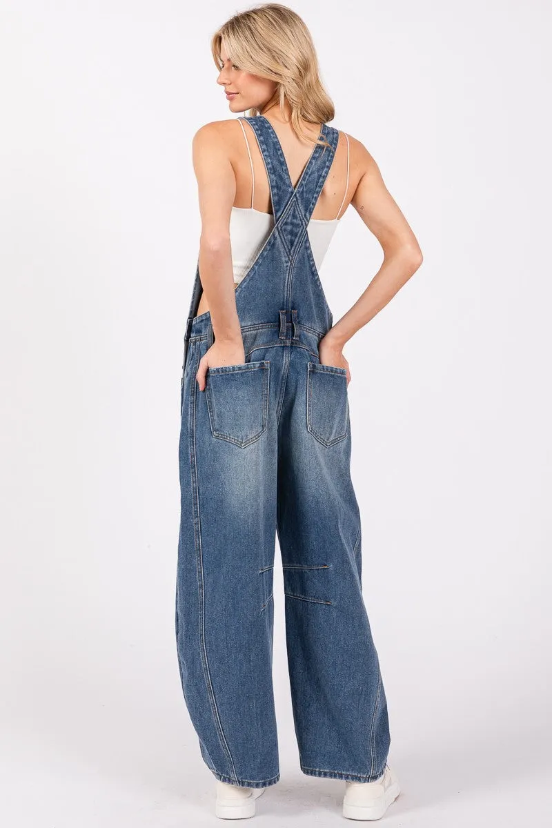 Coleman Washed Denim Overalls