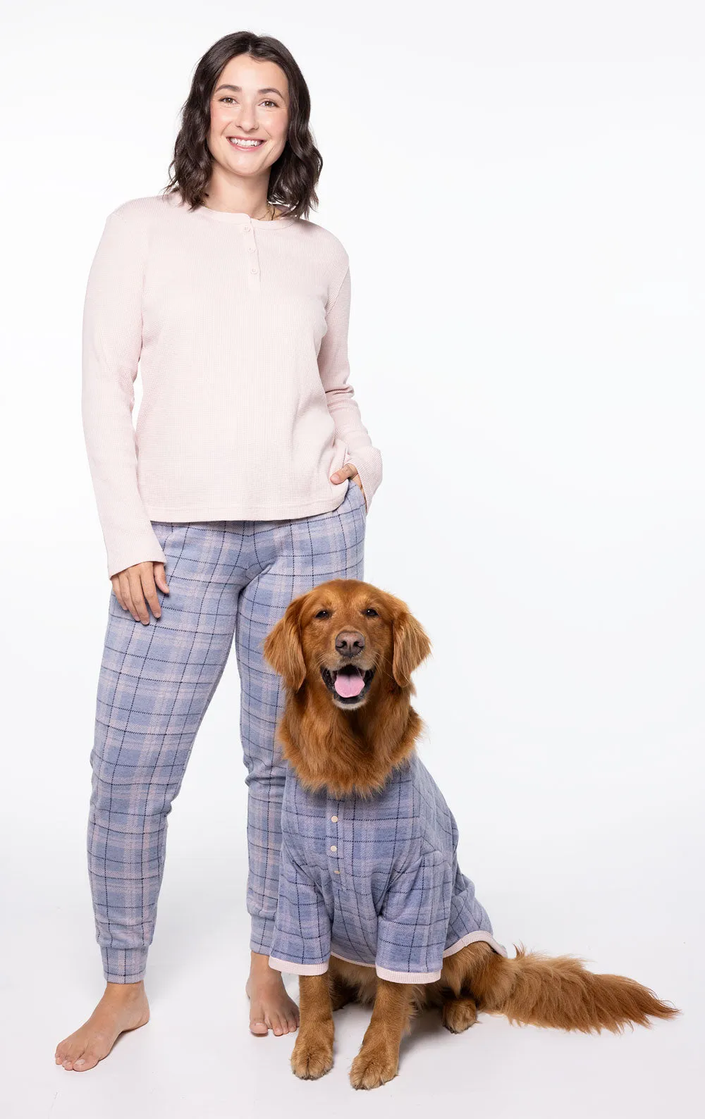 Comfort Knit Pet Pajamas - Dusty Plaid Pet & Owner