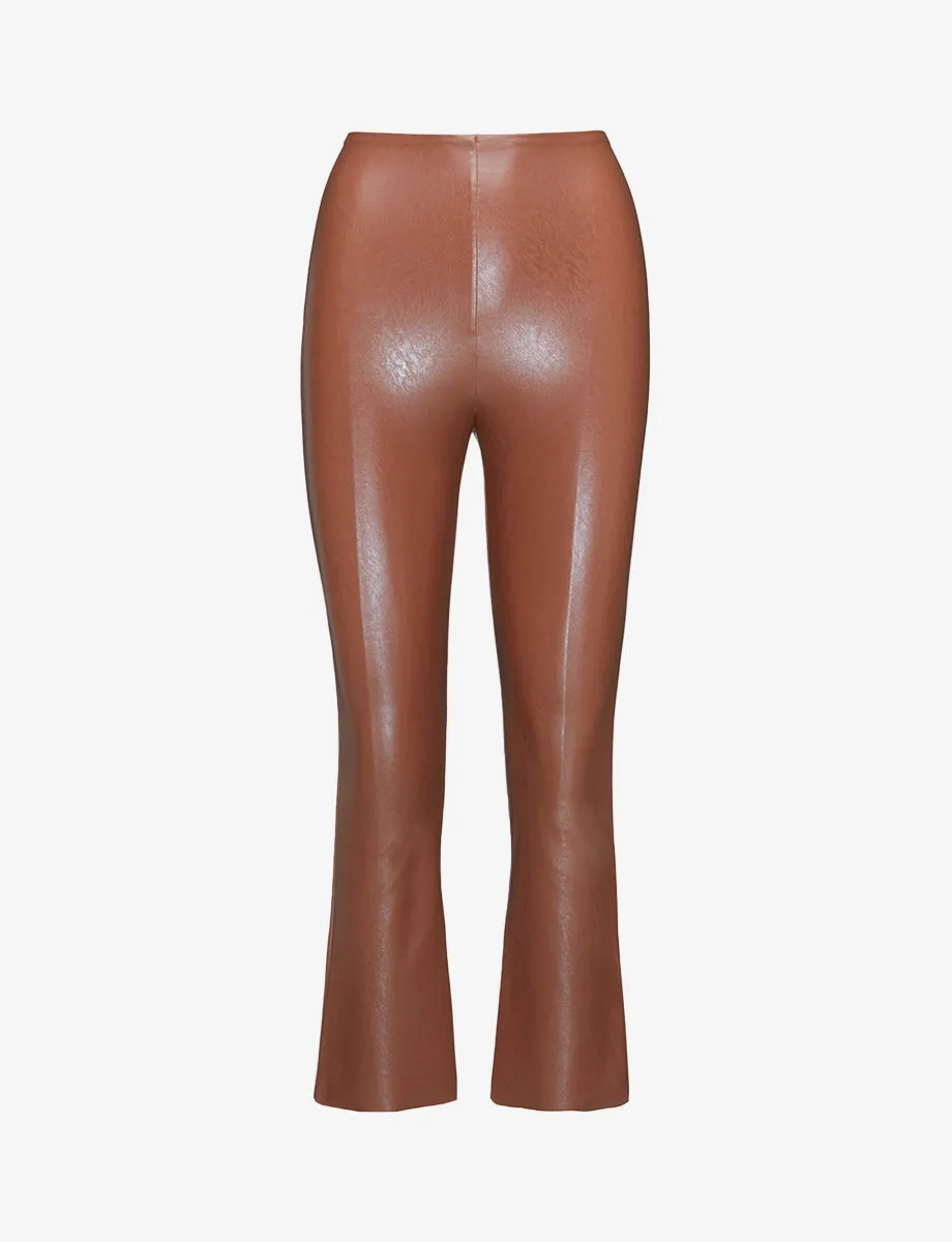 Commando | Faux Leather Crop Flare Legging {Cocoa}