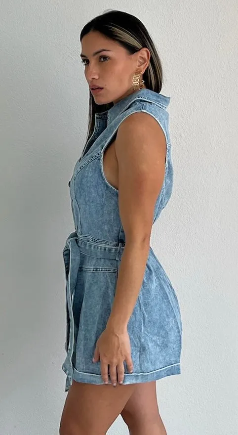 Complete Crush Denim Romper