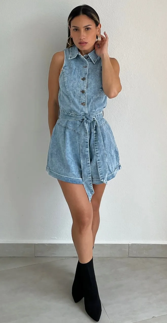 Complete Crush Denim Romper