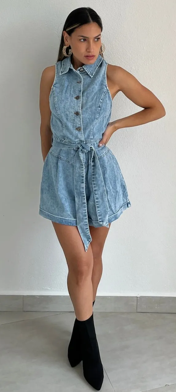 Complete Crush Denim Romper