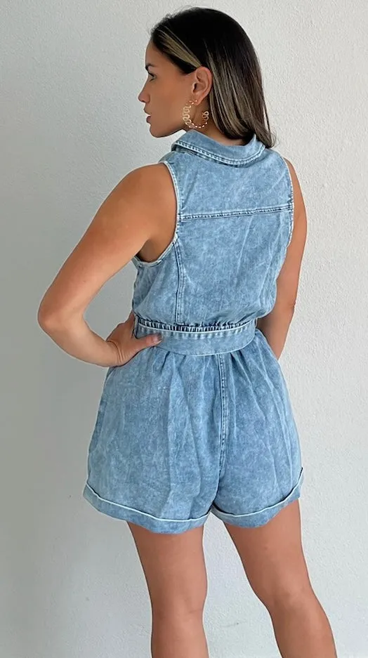 Complete Crush Denim Romper
