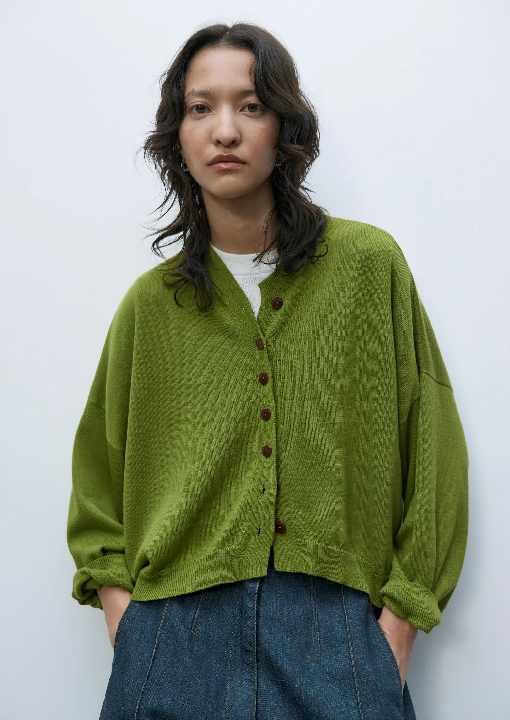 Cotton & Cashmere Cardigan, Woodbine