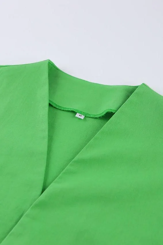Cotton linen short-sleeved two-piece suit