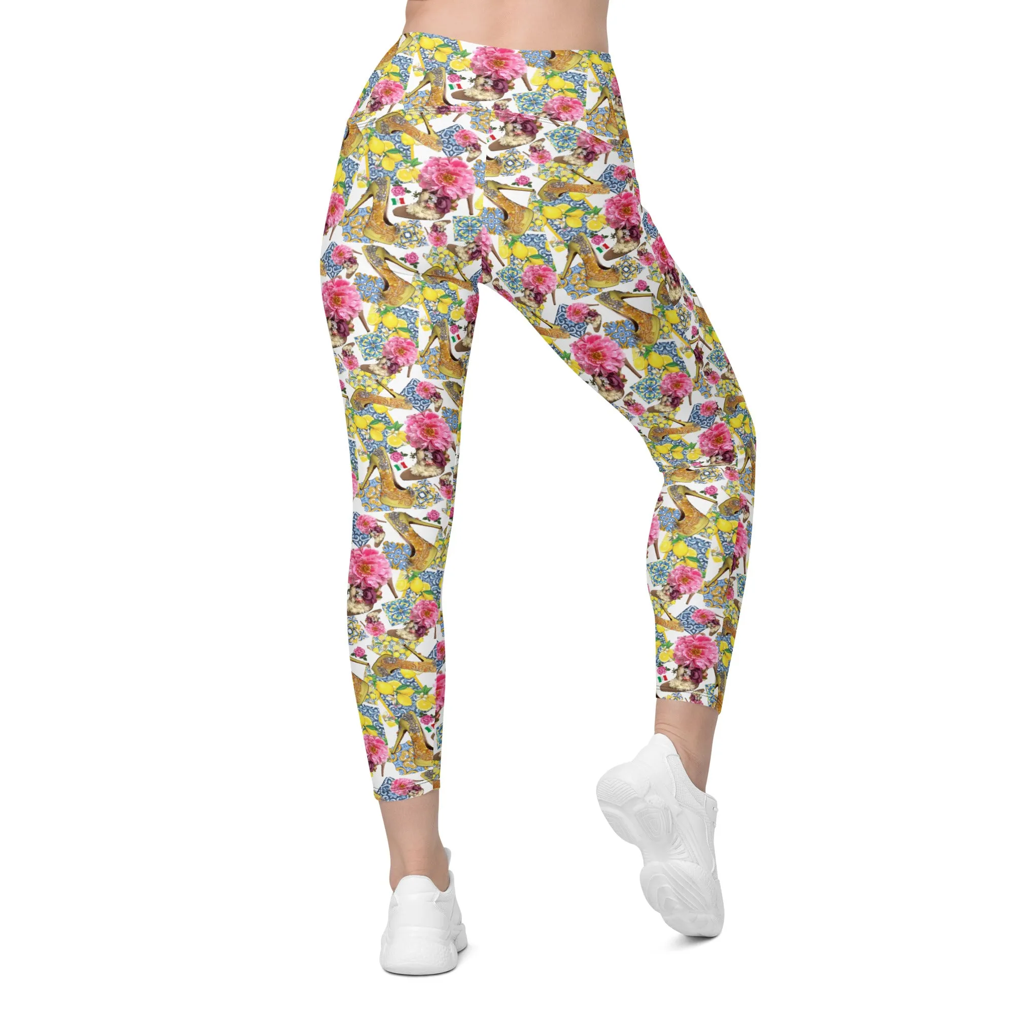 Crossover leggings with pockets 'Positano'
