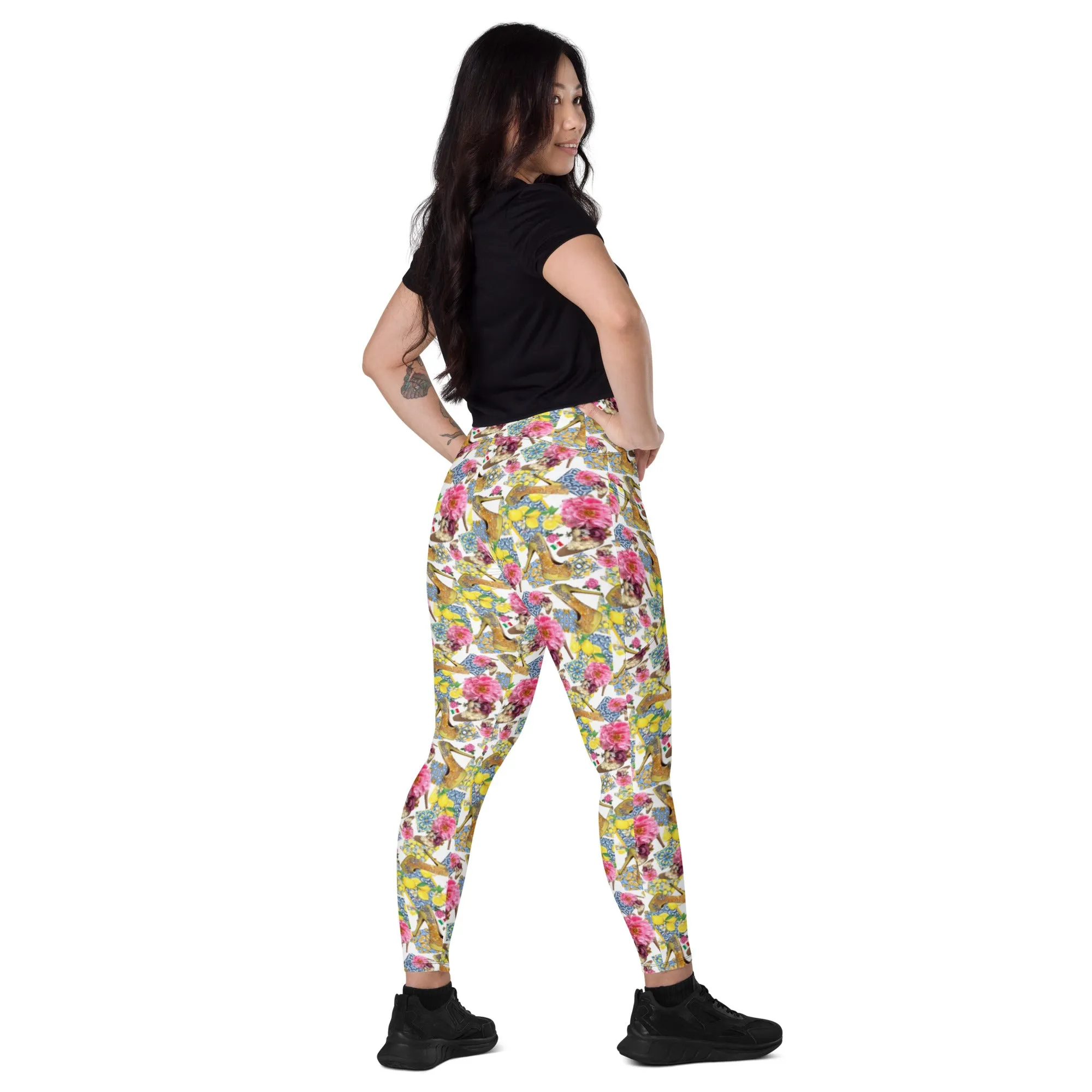 Crossover leggings with pockets 'Positano'