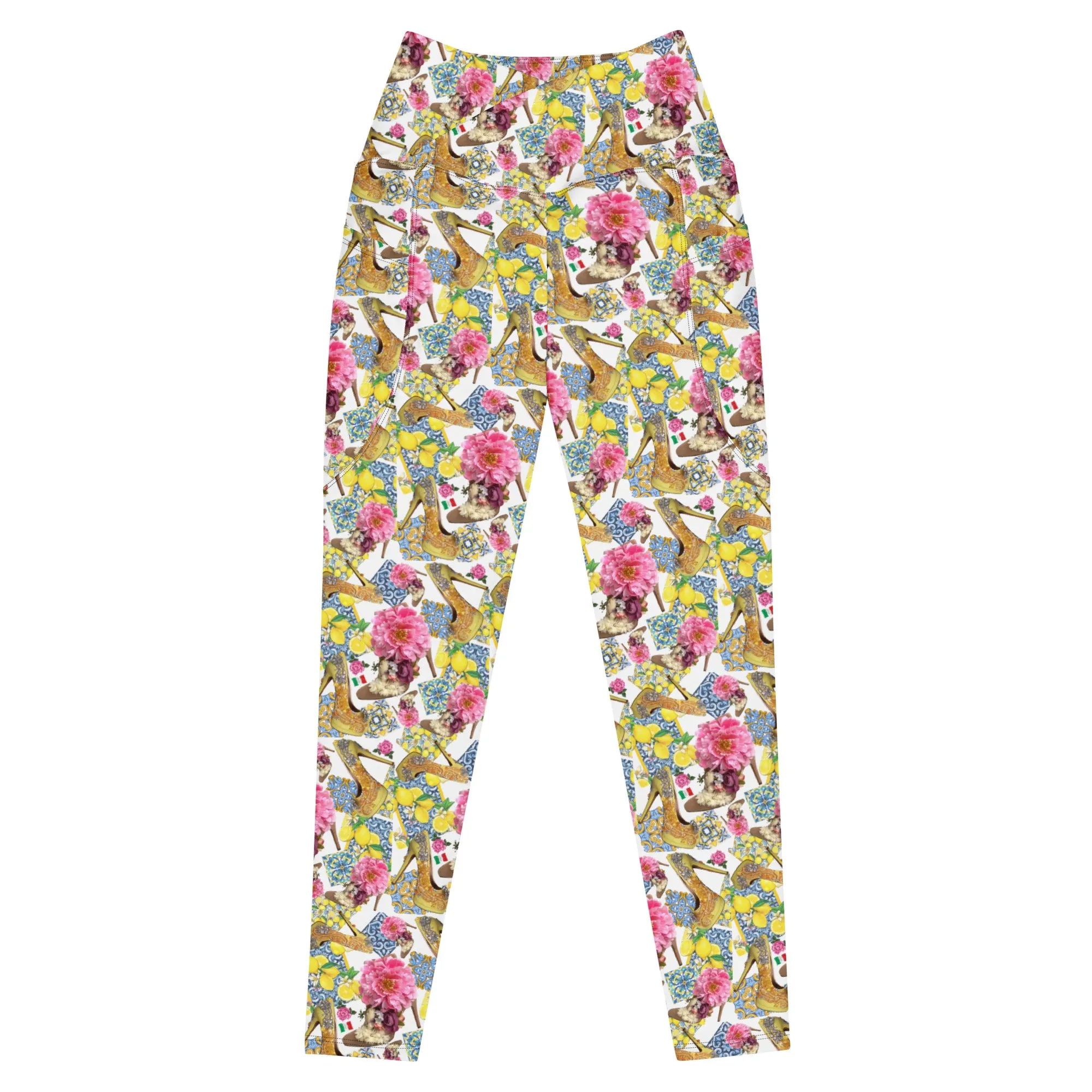 Crossover leggings with pockets 'Positano'