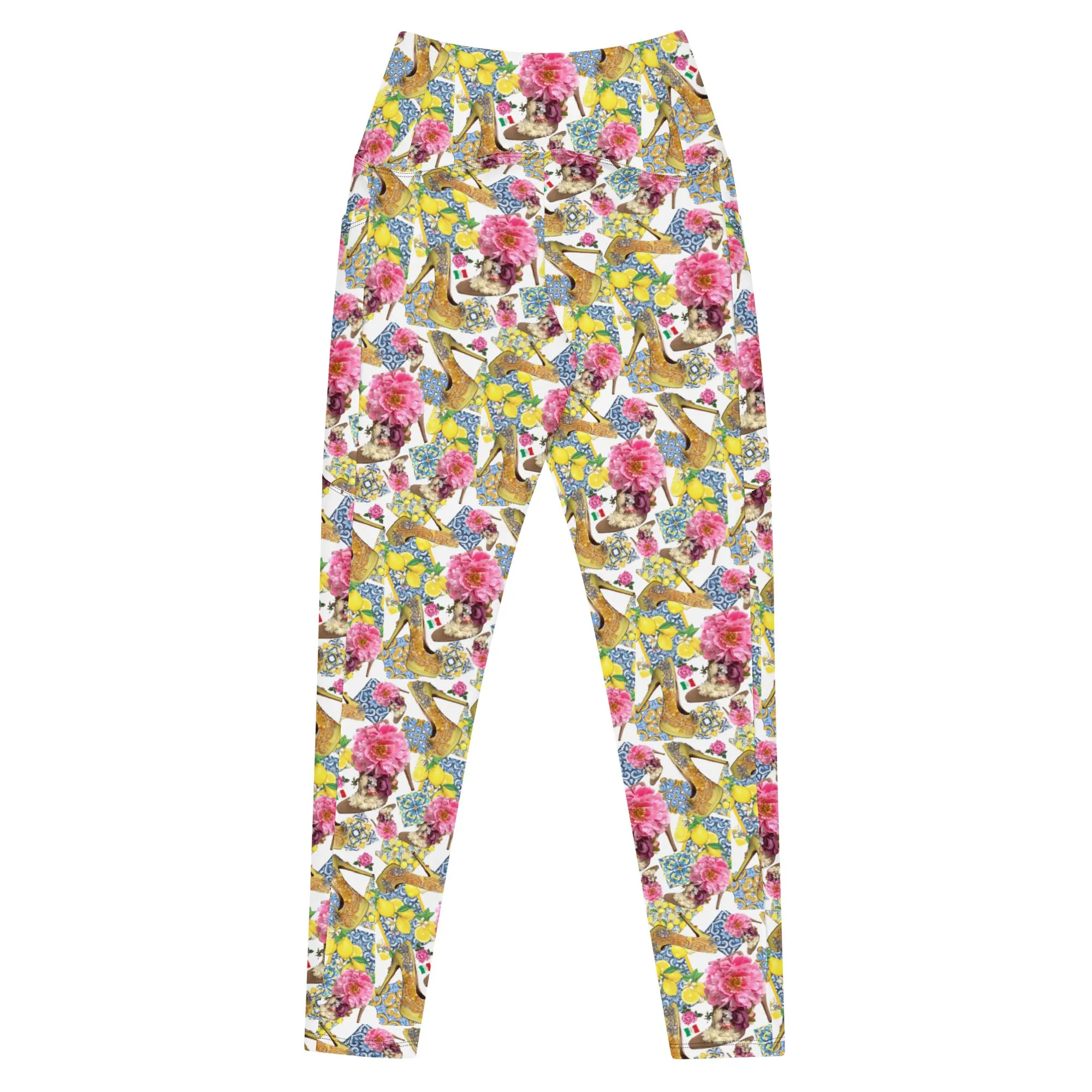Crossover leggings with pockets 'Positano'