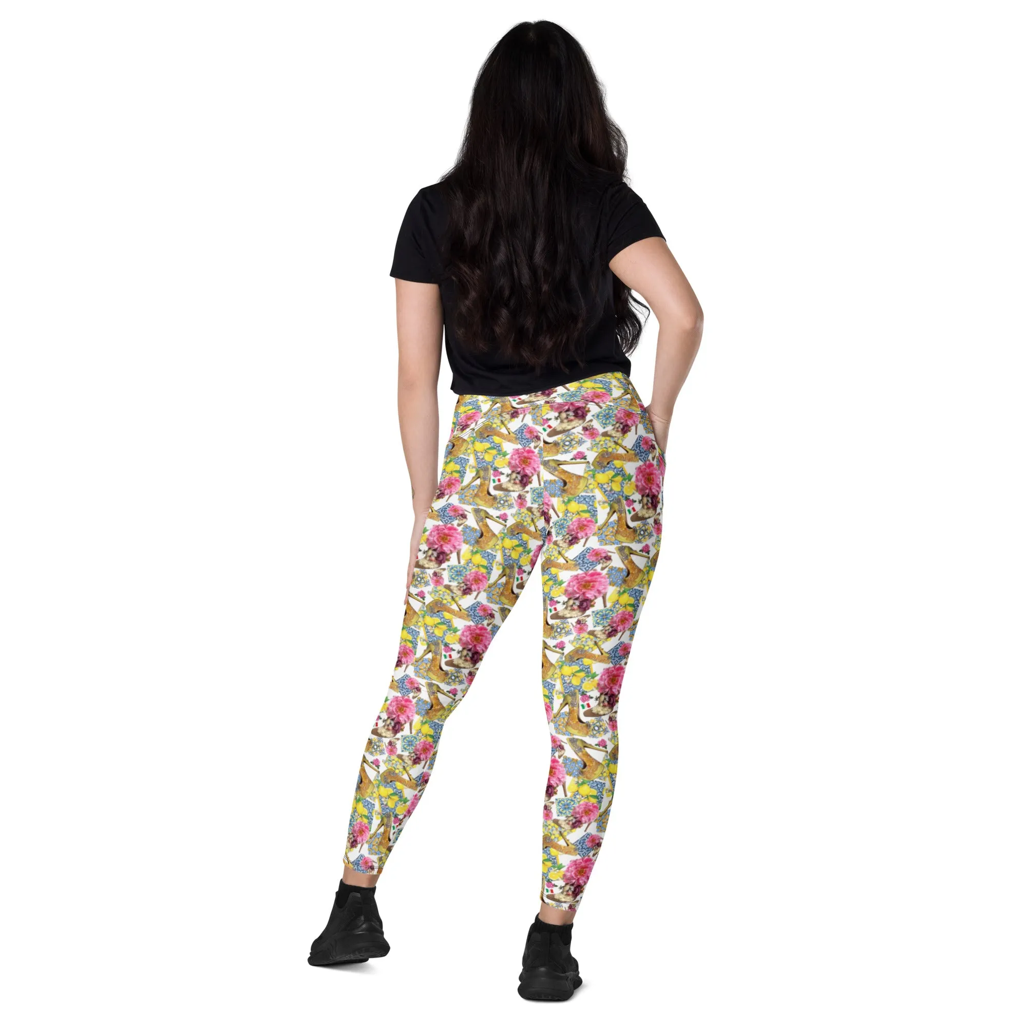 Crossover leggings with pockets 'Positano'