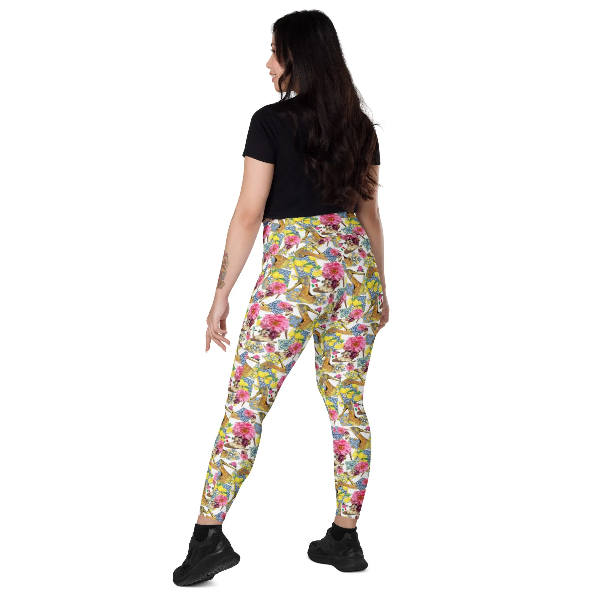 Crossover leggings with pockets 'Positano'