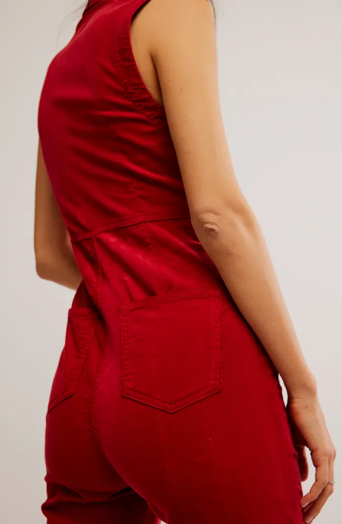 CRVY Ring the Alarm One Piece Corduroy Jumpsuit SALE