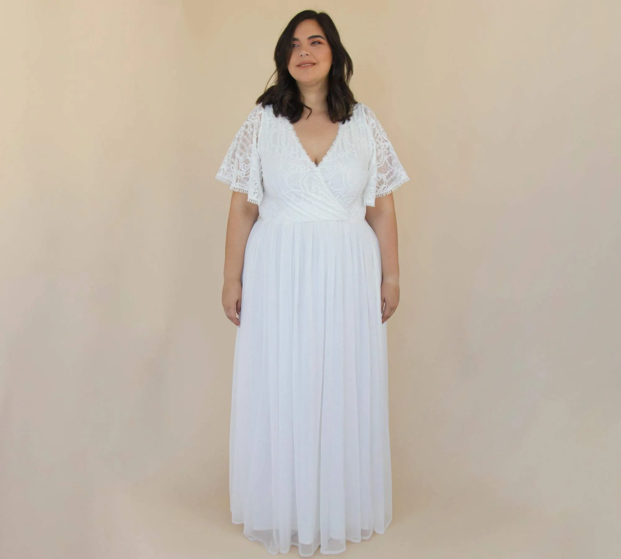 Curvy Dress With Chiffon #1321