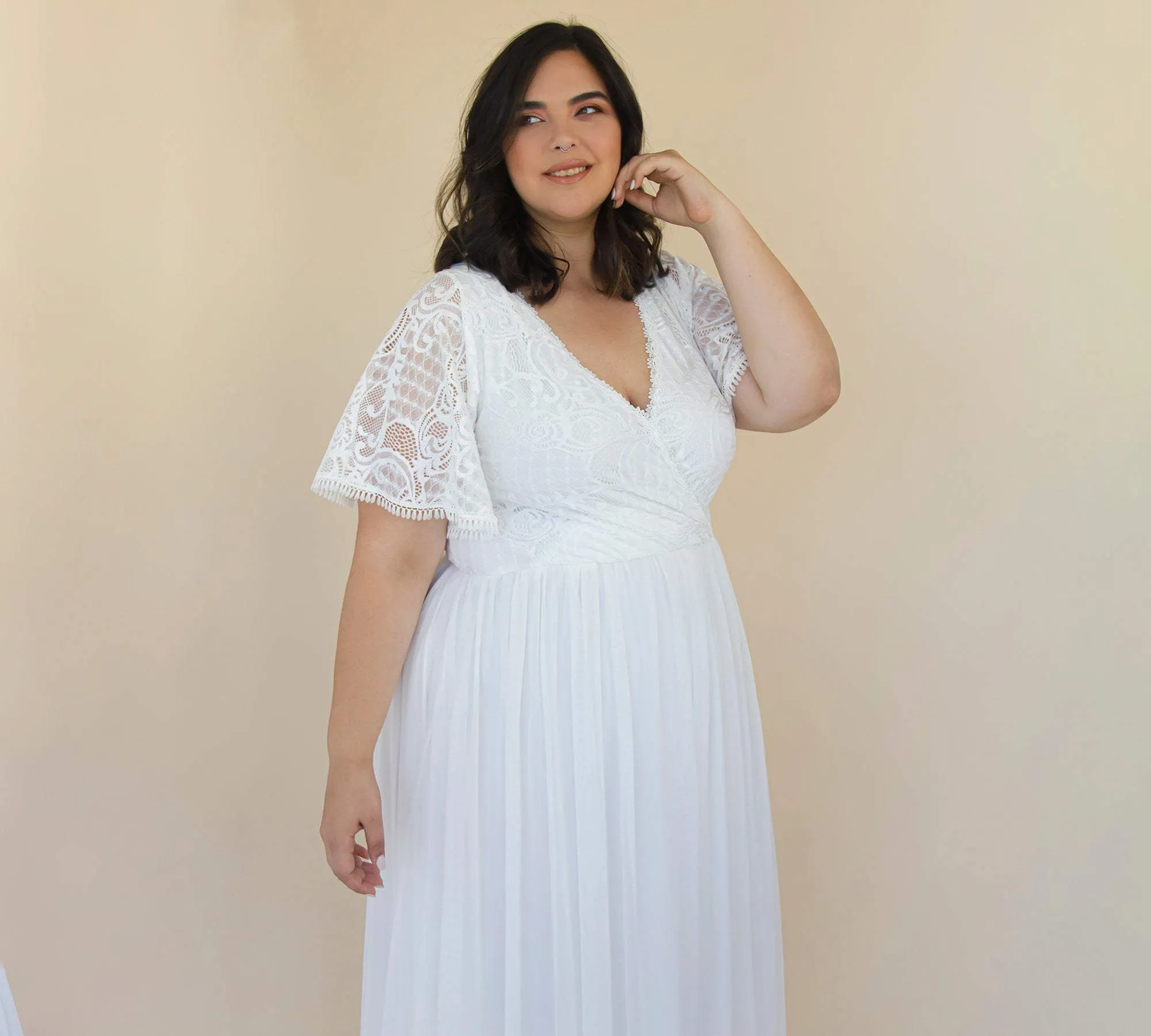 Curvy Dress With Chiffon #1321