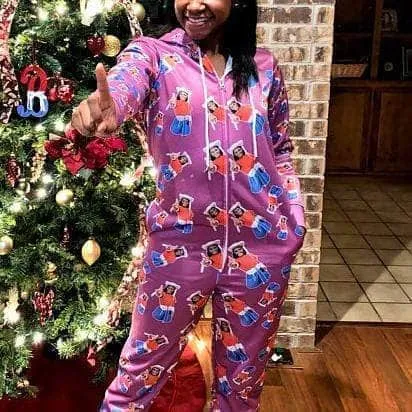 Custom Adult Onesie Pajamas | Personalized Face On Jumpsuit Pajamas