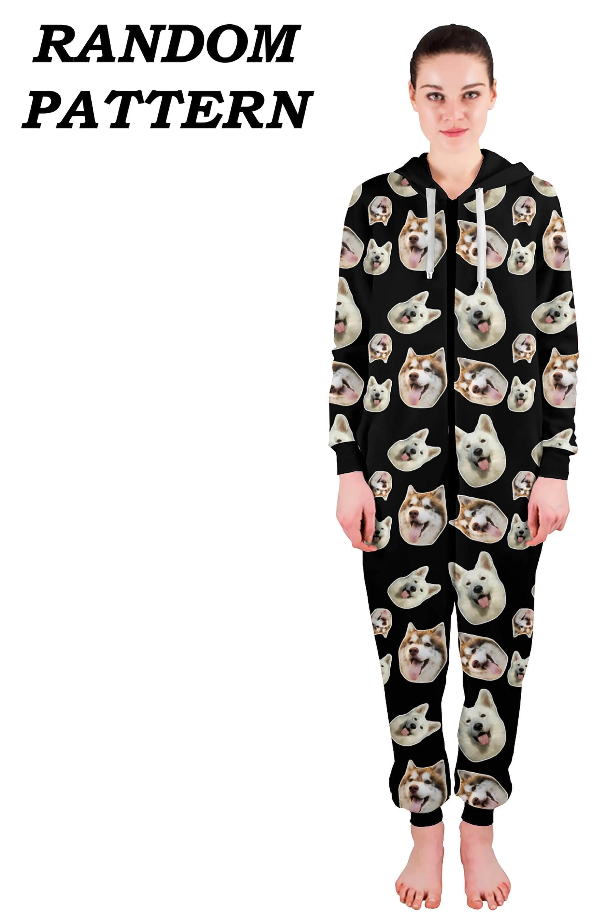 Custom Adult Onesie Pajamas | Personalized Face On Jumpsuit Pajamas