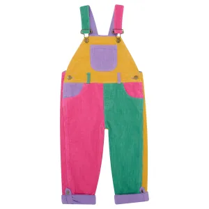 Cute and Chunky Patchwork Cord Overalls