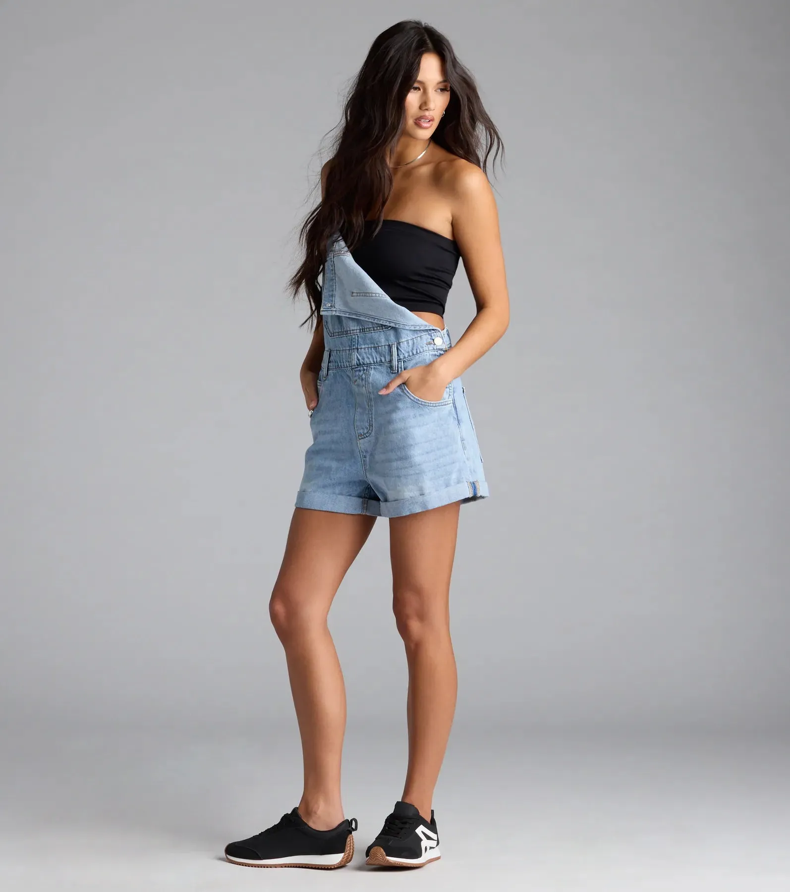 Cute Classic Denim Shortall