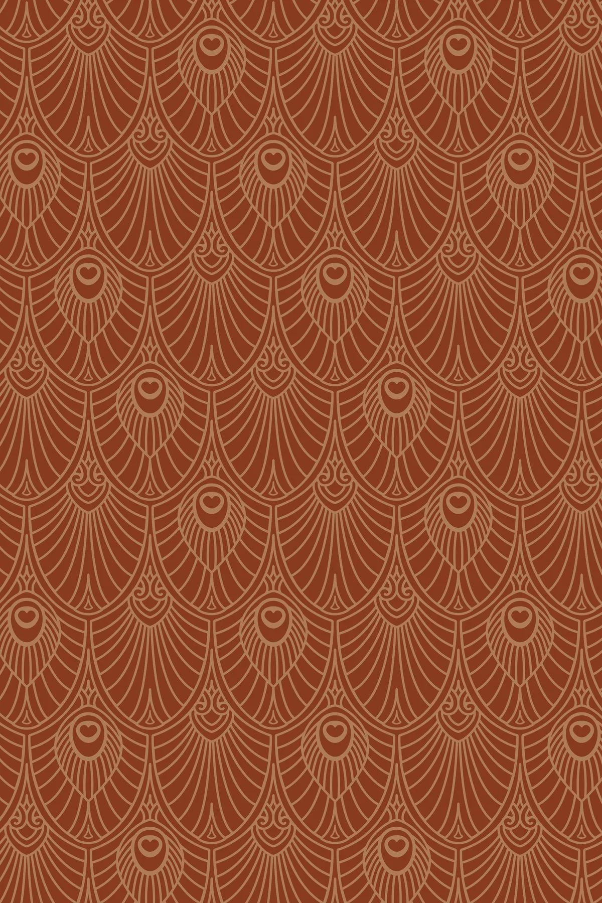 Deco Fan Leggings: Cinnamon
