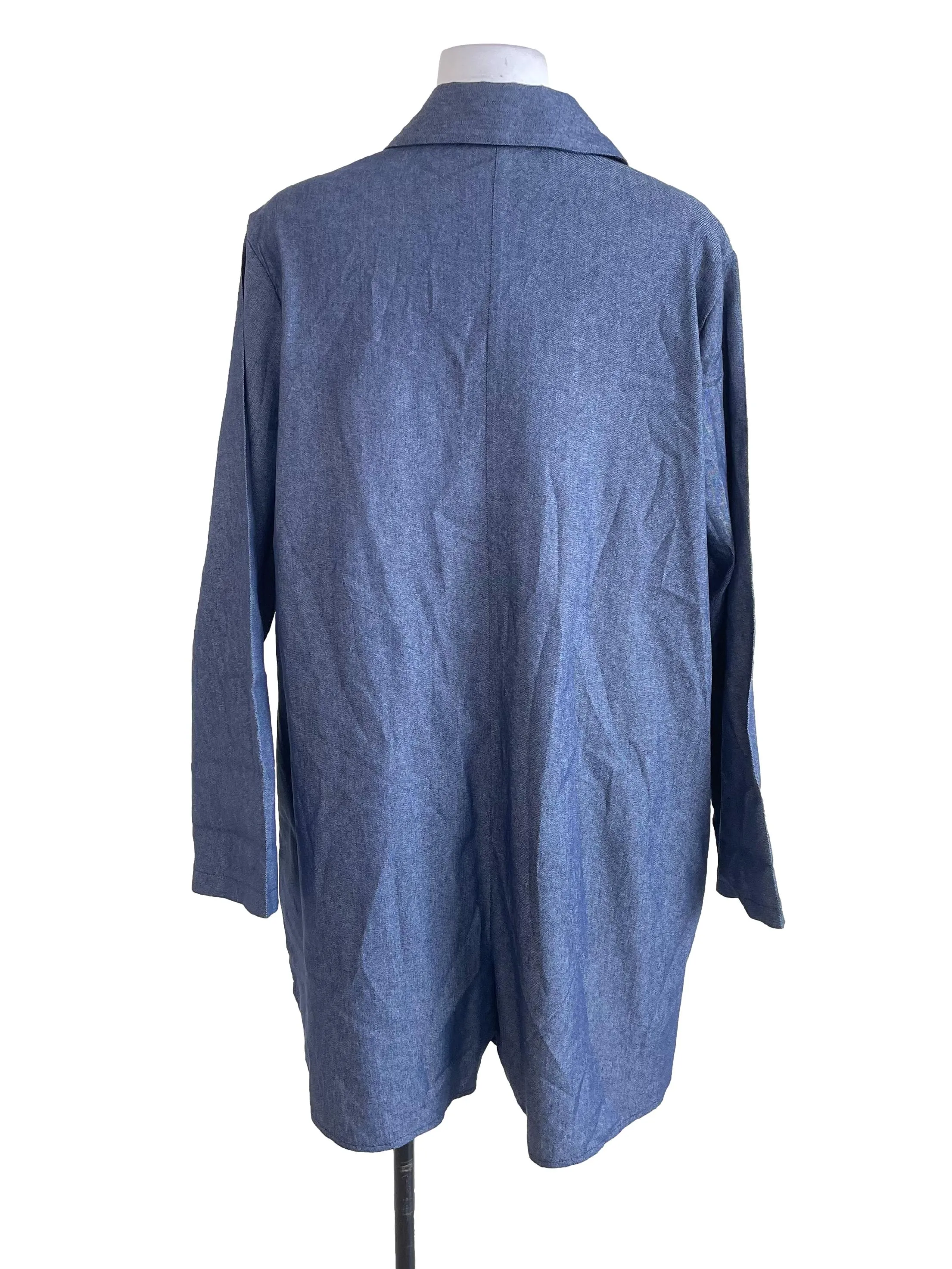 Denim Blue Bust Pocket Shirt Dress