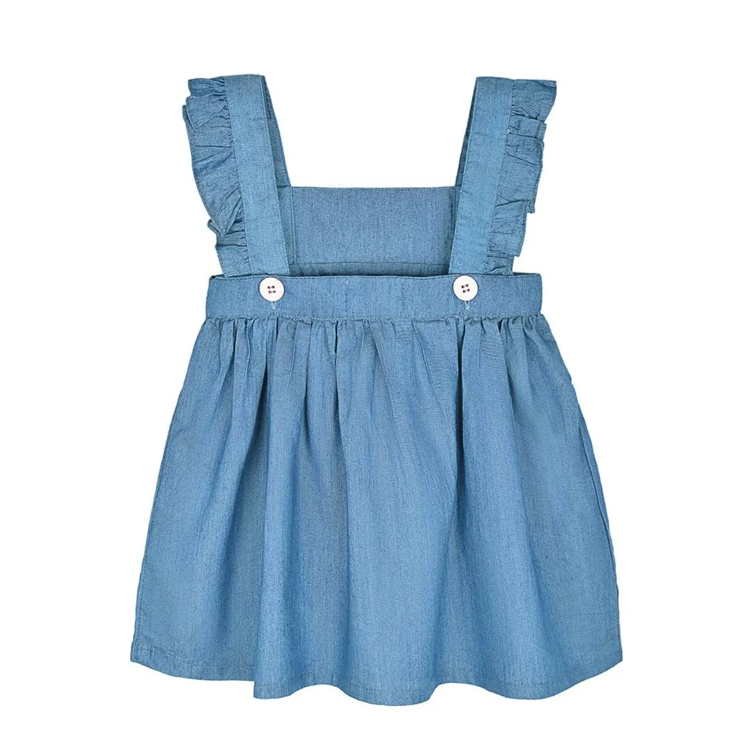 Denim Embroided Dress