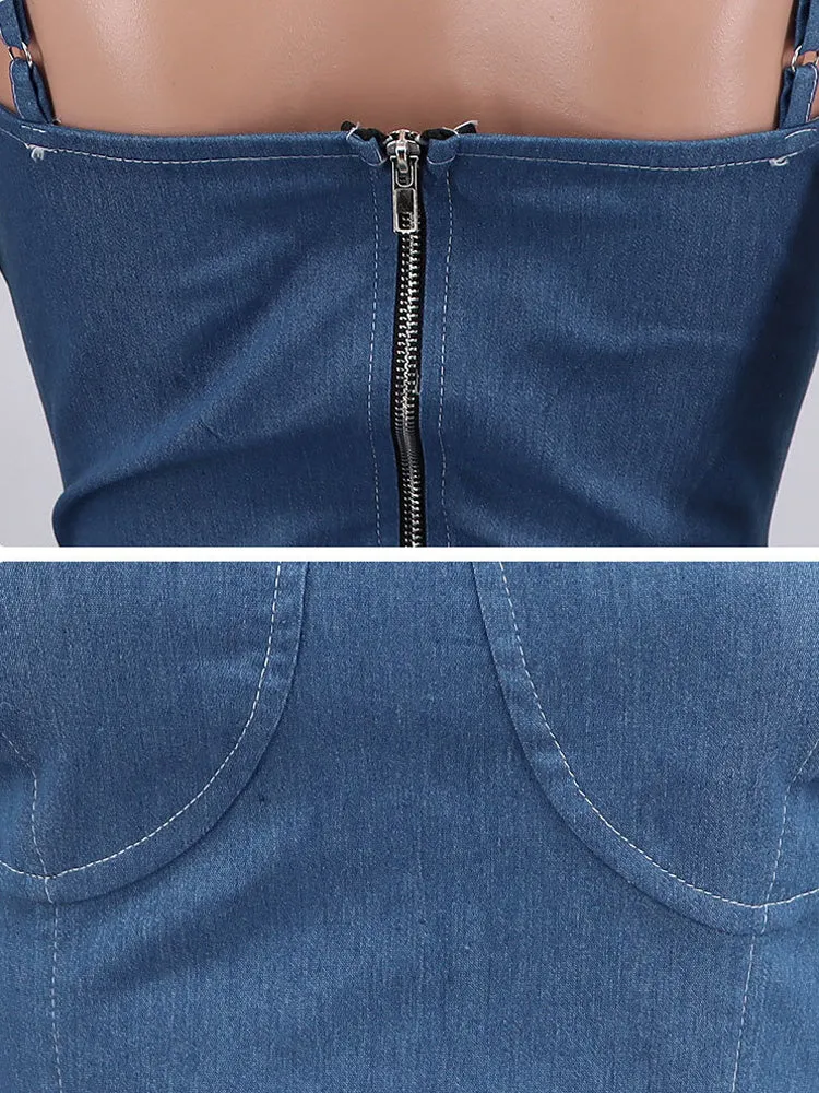 Denim Patchwork Romper